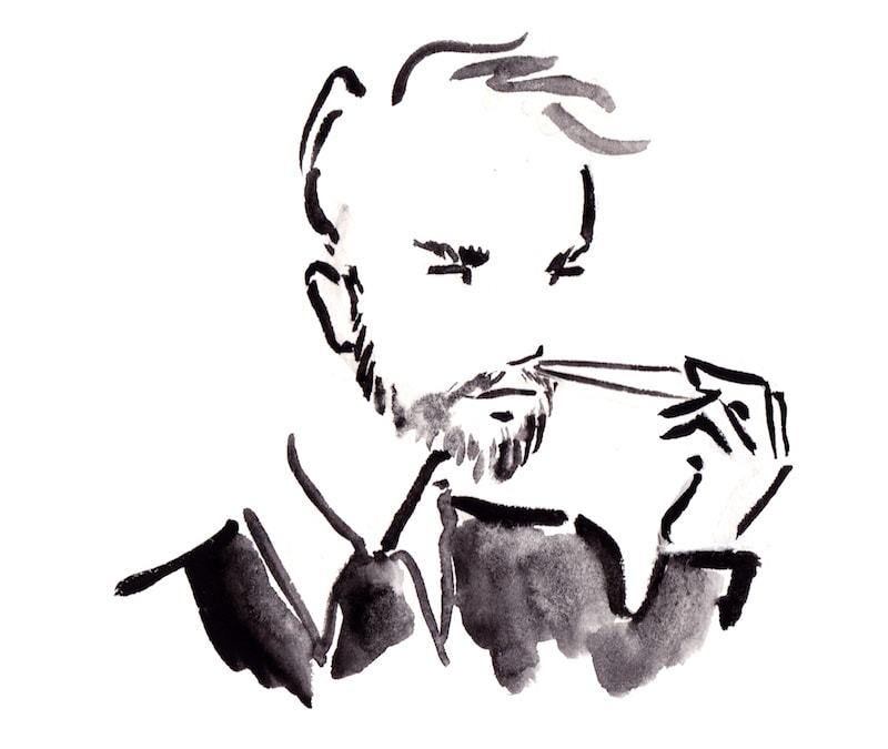 Homme élégant à l'expertise olfactive